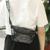 Women Shiny Leather Waist Pack Bag Adjustable Belt Bag for Traveling Casual Running Cycling