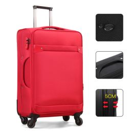 Business Luggage Oxford Bra Bar Large Capacity Password (Option: Red is good luck-28inch)