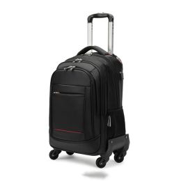 Travel Trolley Bag Business Large Capacity (Option: Black-18inches)