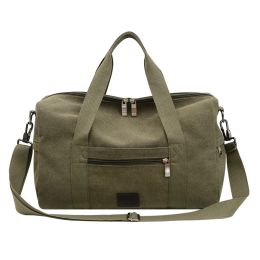 Men's Travel Canvas Bag Going Out Duffel  For Men (Option: Little army green)