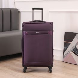 Business Luggage Oxford Bra Bar Large Capacity Password (Option: Purple Youth Edition-18inch)