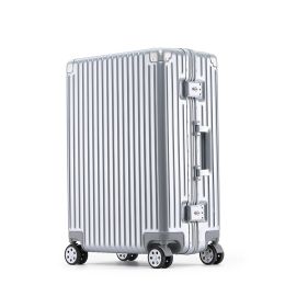 All-Aluminum Magnesium Alloy Case 24 Pull Rod Case Universal Wheel (Option: Silver-24inch)