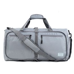 New Foldable Travel Bag Single-shoulder Portable Large Capacity Luggage (Color: Grey)