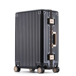 All-Aluminum Magnesium Alloy Case 24 Pull Rod Case Universal Wheel (Option: Black-26inch)