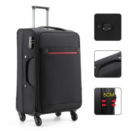 Business Luggage Oxford Bra Bar Large Capacity Password (Option: Black is good luck-30inch)