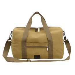 Men's Travel Canvas Bag Going Out Duffel  For Men (Option: Little khaki)