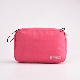 Toiletry Bag Travel for Women Men with Hanging Hook, Water-resistant Travel Organizer Kit for Toiletries Make Up Accessories (Color: Pink)