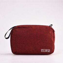 Toiletry Bag Travel for Women Men with Hanging Hook, Water-resistant Travel Organizer Kit for Toiletries Make Up Accessories (Color: Red)