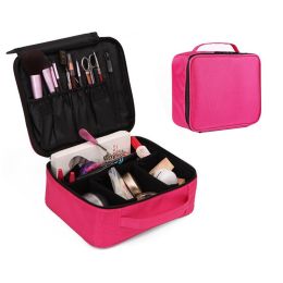 Travel Makeup Cosmetic Case Bags Large Toiletry Organizer for Women (Color: Rose)