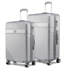 Mykonos Luggage Set-Extra Large and Large - 2 pieces (Color: Silver, Material: Polycarbonate)