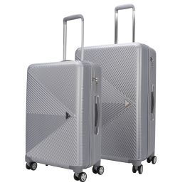 Felicity Luggage Set Extra Large and Large - 2 pieces (Color: Silver, Material: Polycarbonate)