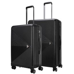 Felicity Luggage Set Extra Large and Large - 2 pieces (Color: Black, Material: Polycarbonate)