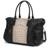 MKF Collection Raven Faux Crocodile-Embossed Vegan Leather Women's Duffle Bag by Mia K