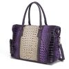 MKF Collection Raven Faux Crocodile-Embossed Vegan Leather Women's Duffle Bag by Mia K