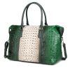 MKF Collection Raven Faux Crocodile-Embossed Vegan Leather Women's Duffle Bag by Mia K