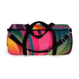 Duffel Bags, Colorful Swirl Style Bag (size: large)