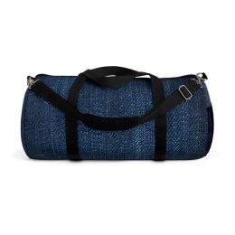 Duffel Bags, Dark Blue Denim Style Bag (size: large)