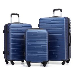 3-piece Trolley Case Set, 360 Degree Rotation Wheels with TSA Lock, Travel Suitcase Set, Claret XH (Color: Royal Blue)