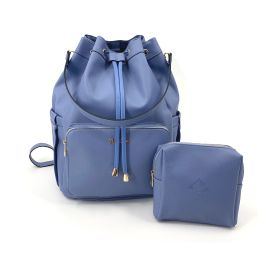 The DARA tennis & pickleball bag is made from a Saffiano vegan leather with an easily accessible interior pocket, convertible bag can be worn over the (Color: periwinkle)