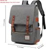 Vintage Laptop Backpack with USB Charging Port, Water Resistant Travelling Backpack