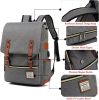 Vintage Laptop Backpack with USB Charging Port, Water Resistant Travelling Backpack