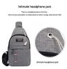 Men's Oxford Fabric Chest Bag Shoulder Crossbody Bag Canvas Backpack