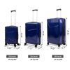 3-Piece Hardshell Luggage, TSA Lock Travel Trolley Suitcase, Expandable Luggage with Spinner Wheels, 20"/24"/28" XH