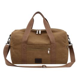 Men's Travel Canvas Bag Going Out Duffel  For Men (Option: Little coffee)